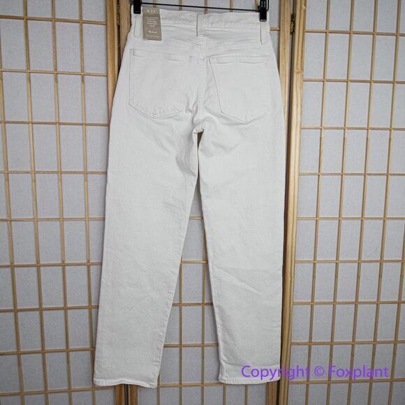 NEW Madewell Mid-Rise Perfect Vintage Straight Jean in Tile White, 25 - Picture 8 of 16